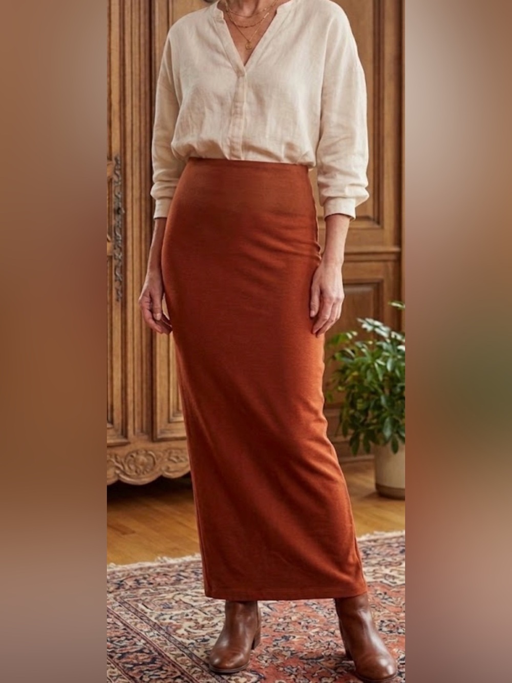 Bryn Walker Women’s Hearth Slim Maxi Lagen look Skirt Size 2XS NWT